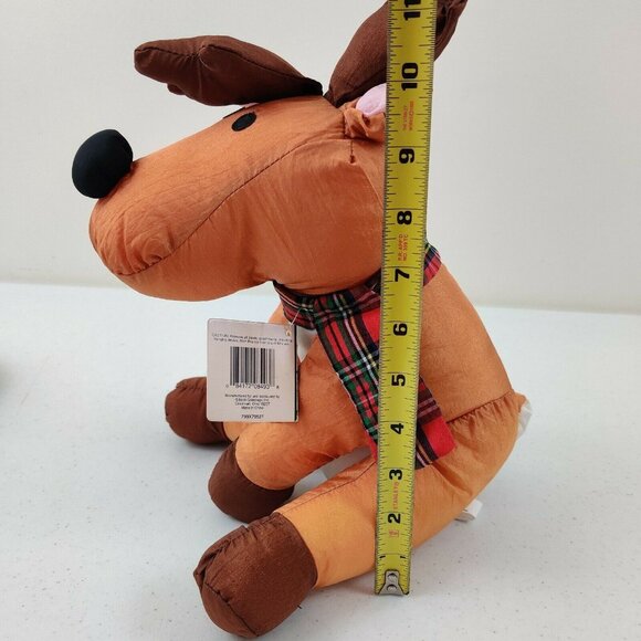 Gibson Greetings Plush Nylon REINDEER XMAS Stuffed Animal Soft Toy VTG 1993 Tag - Picture 10 of 11